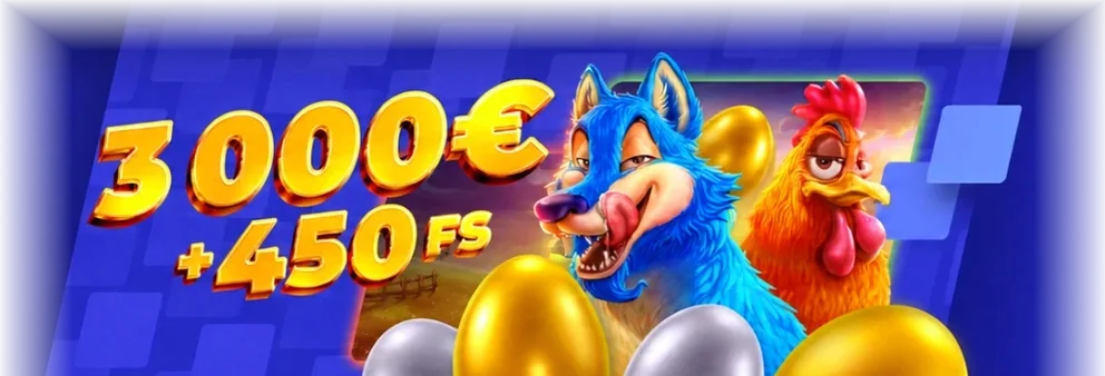 Bonus di benvenuto 3000 € + 450 giri gratis